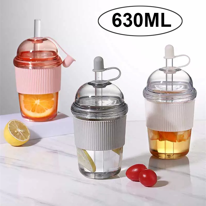 Coffee Tea Boba - 630ML Heat-Resistant Boba Tea Straw Cup