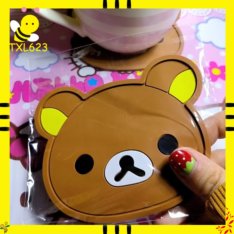 Coffee Tea Station - Rilakkuma Silicone Cup Coaster Cute Heat