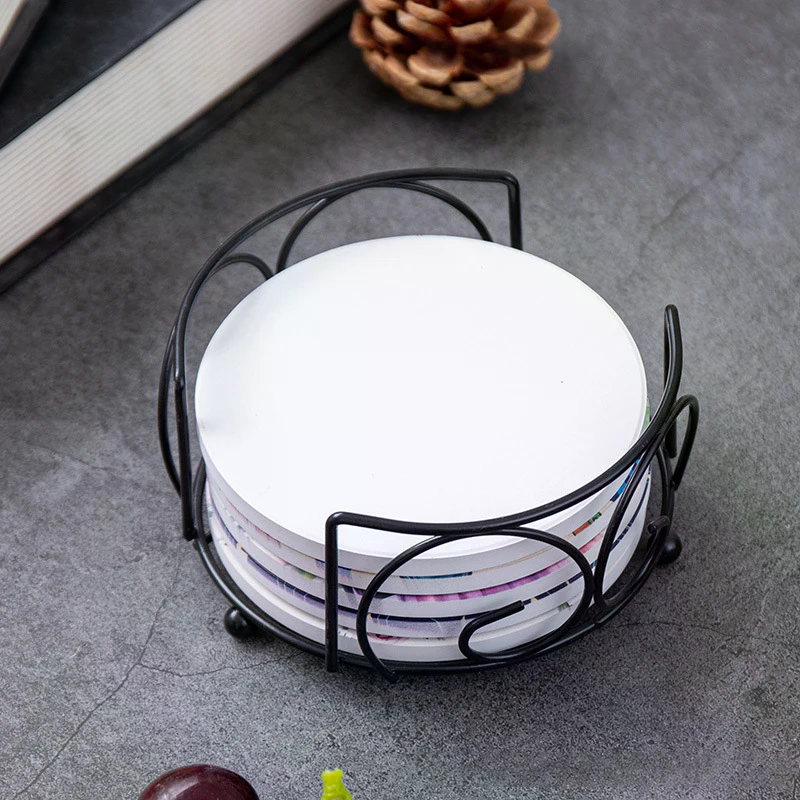 Coffee Tea Station - Coaster Holder Mat Storage Rack Table