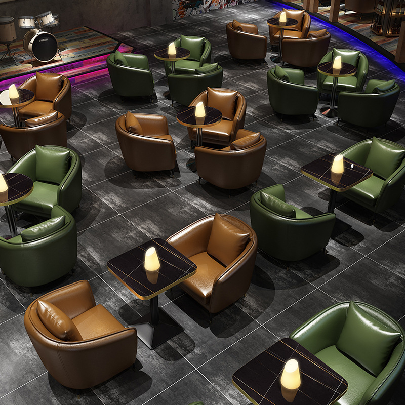 Coffee Tea Lounge - Retro Bar Double Sofa Booth, Music
