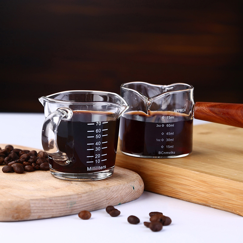 Coffee And Tea Glass - 70/75ml Espresso Shot Glass Double Spout