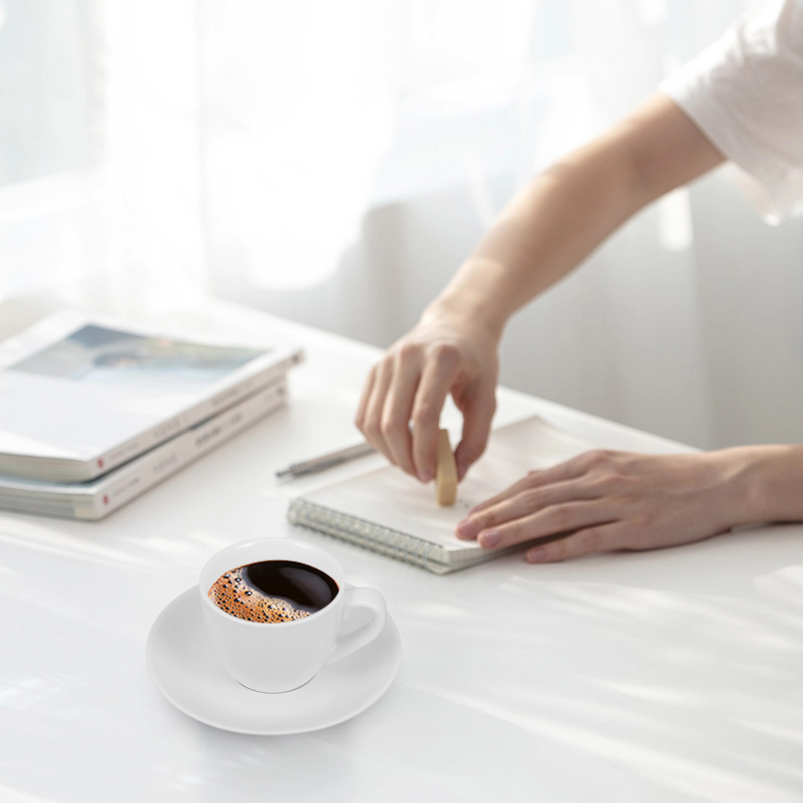 Coffee Tea Drink - 1Set Ceramic Coffee Cup Set with