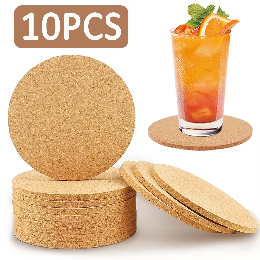 10PCS Cup Mat Natural Round Wo - Coffee Tea Station 评论和价格