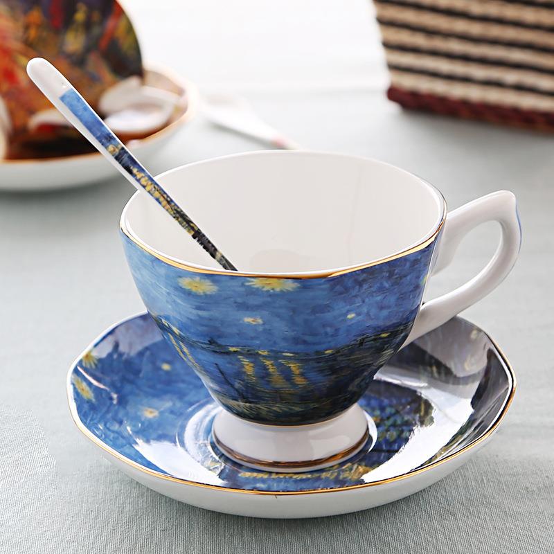 Van Gogh Starry Night European - Coffee Tea Van 评论和价格
