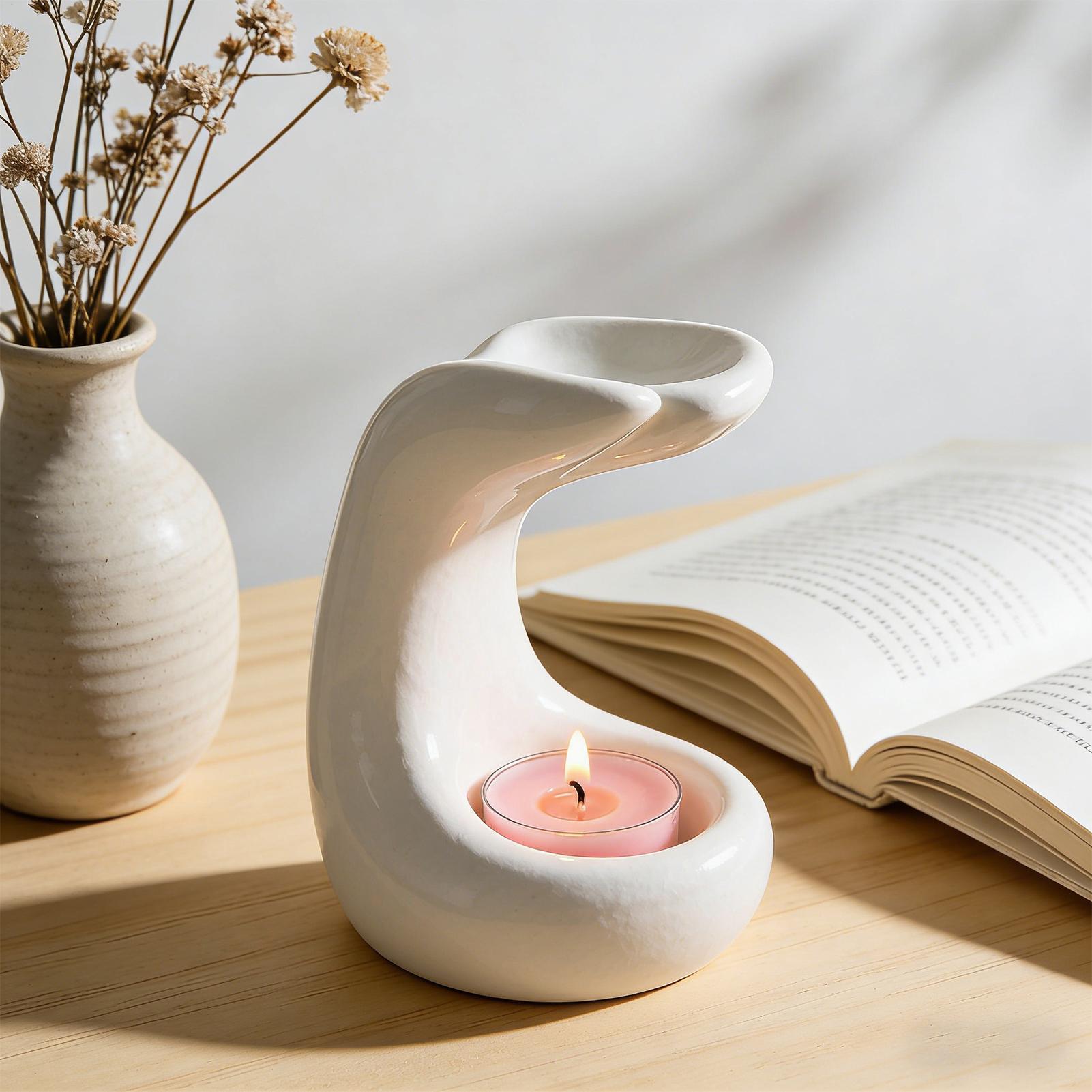 Tealight Wax Melt Warmer Palm  - Coffee Tea Warmer 评论和价格
