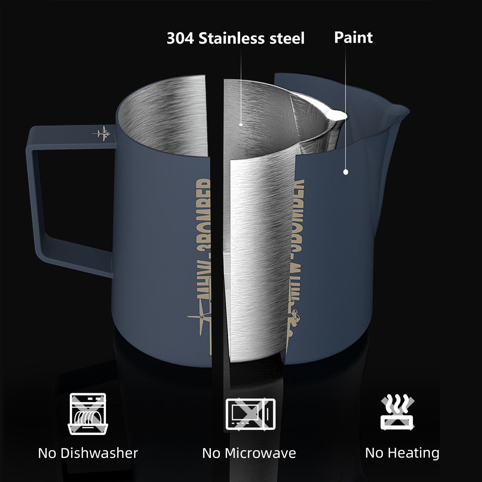 MHW 3BOMBER 400/700ml Milk Fro - Barista Milk Jug 评论和价格
