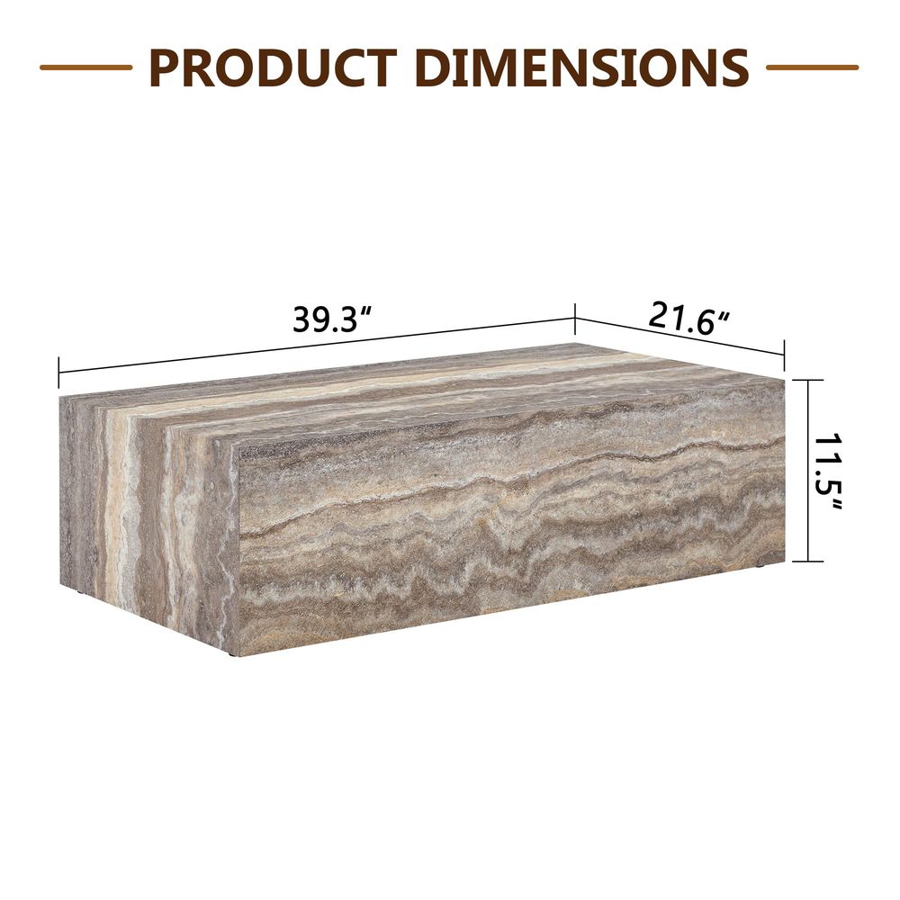 Faux Marble Coffee Table, Rect - Coffee Tea Station 评论和价格