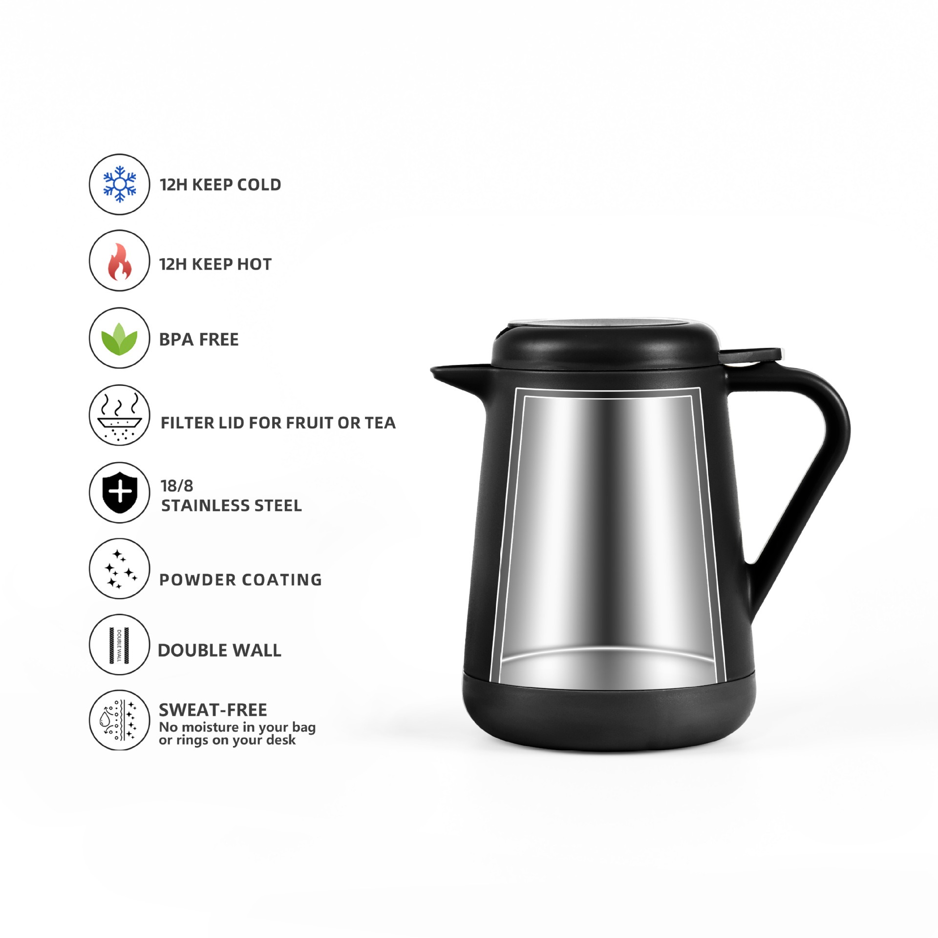 Ideus 20oz Stainless Steel Ins - Coffee Tea Pots 评论和价格