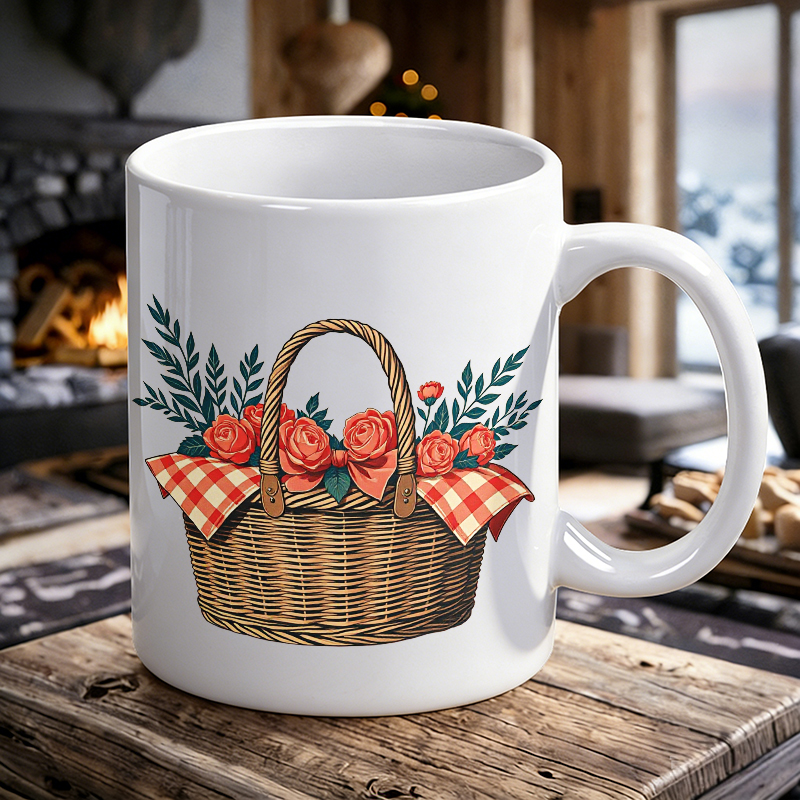 Cup & Mug Set, Country Rose Fl - Coffee Tea Gift Basket 评论和价格