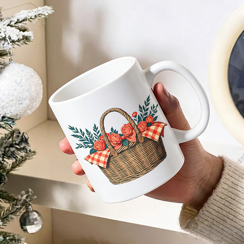 Cup & Mug Set, Country Rose Fl - Coffee Tea Gift Basket 评论和价格