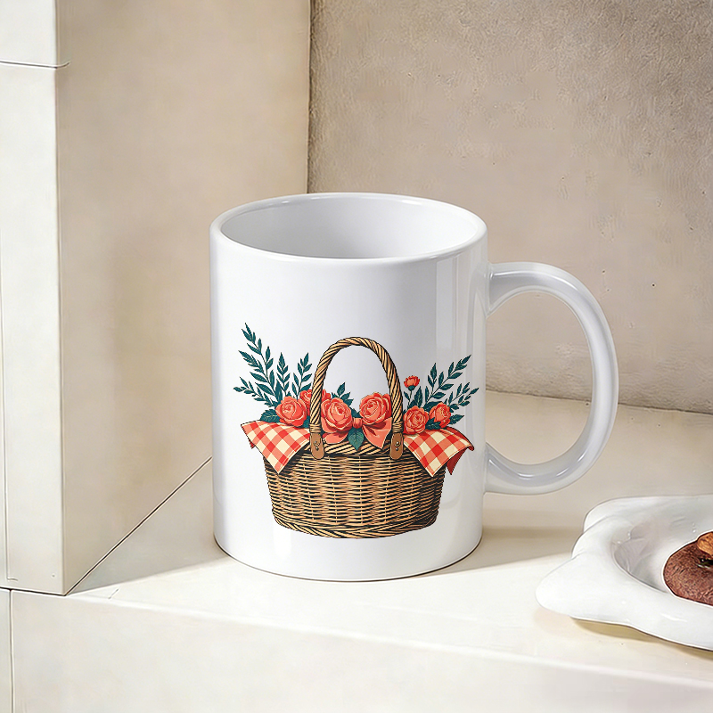 Cup & Mug Set, Country Rose Fl - Coffee Tea Gift Basket 评论和价格