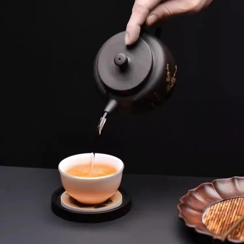 Round Wood Cup Mat Heat Resist - Coffee Tea Station 评论和价格