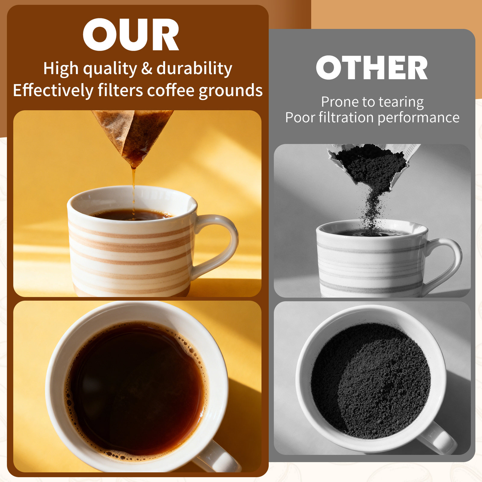 Coffee Filter Paper Bags V and - Coffee Tea Bags 评论和价格