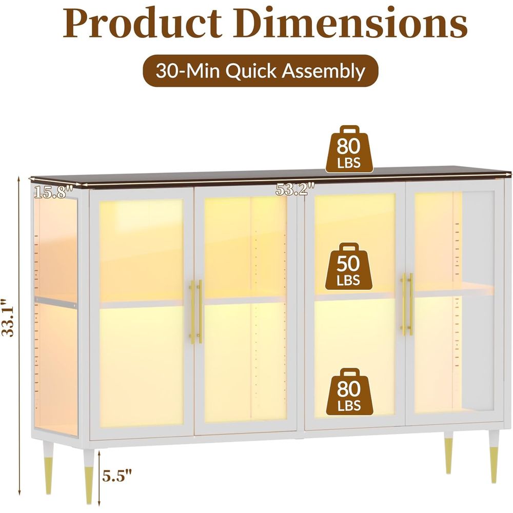 LED-Illuminated Glass Sideboar - Coffee & Tea Garden Lincoln Menu 评论和价格