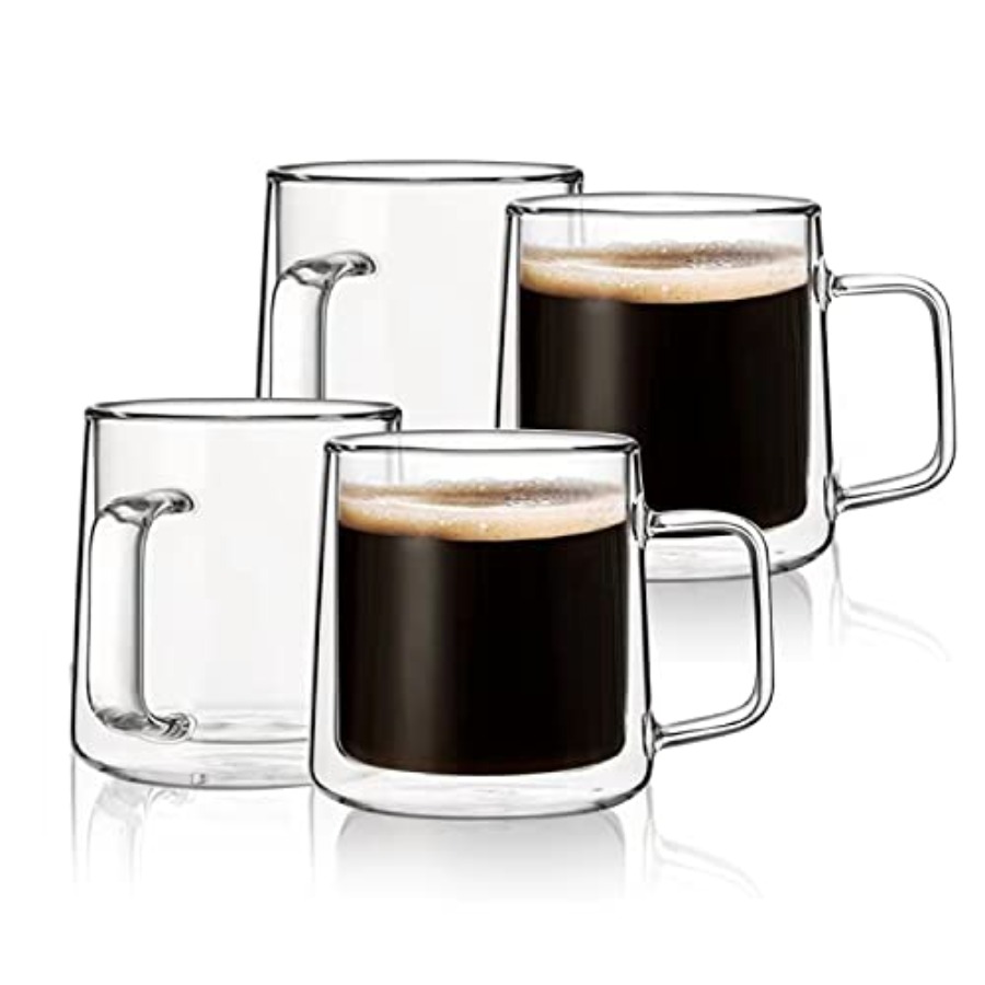 10oz Glass Coffee MugsDouble W - Coffee Tea Bags 评论和价格