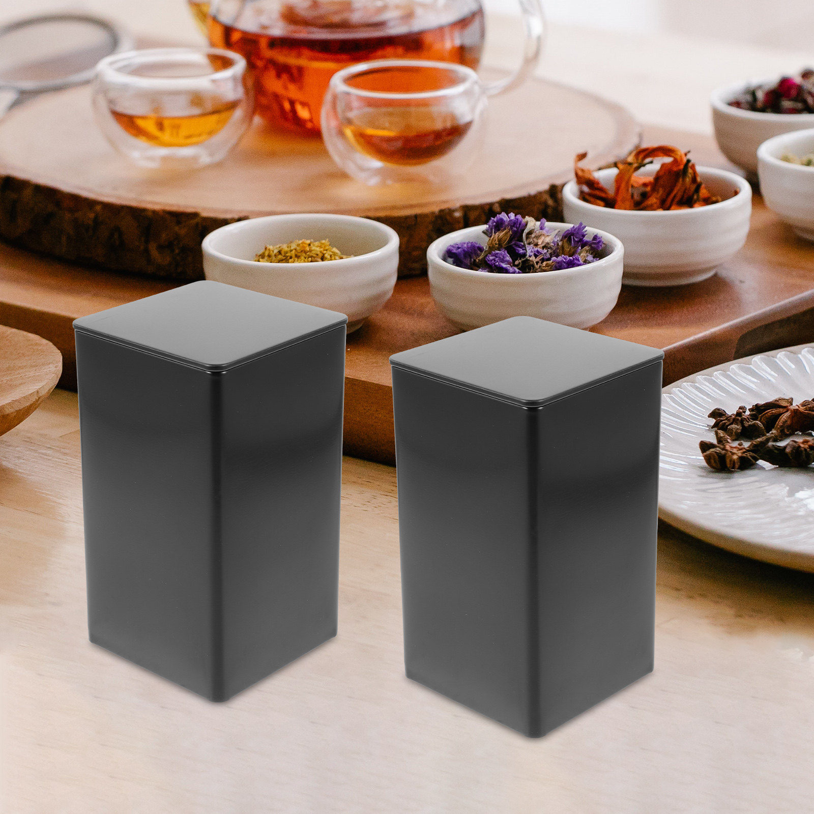 4Pcs Storage Jars Tinplate Box - Coffee Tea Box 评论和价格