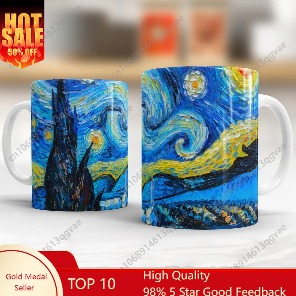 The Starry Night mugs 11oz  Ce - Coffee Tea Van 评论和价格