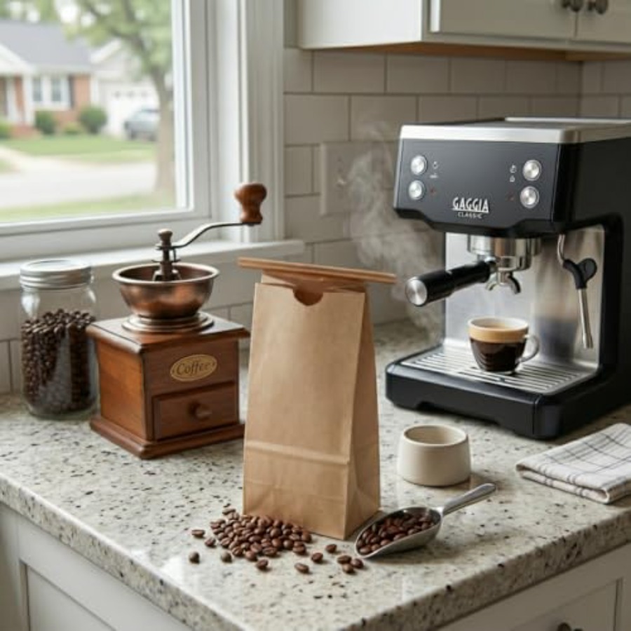 1/2 Pound Poly-lined Kraft Cof - Coffee Tea Roasters 评论和价格