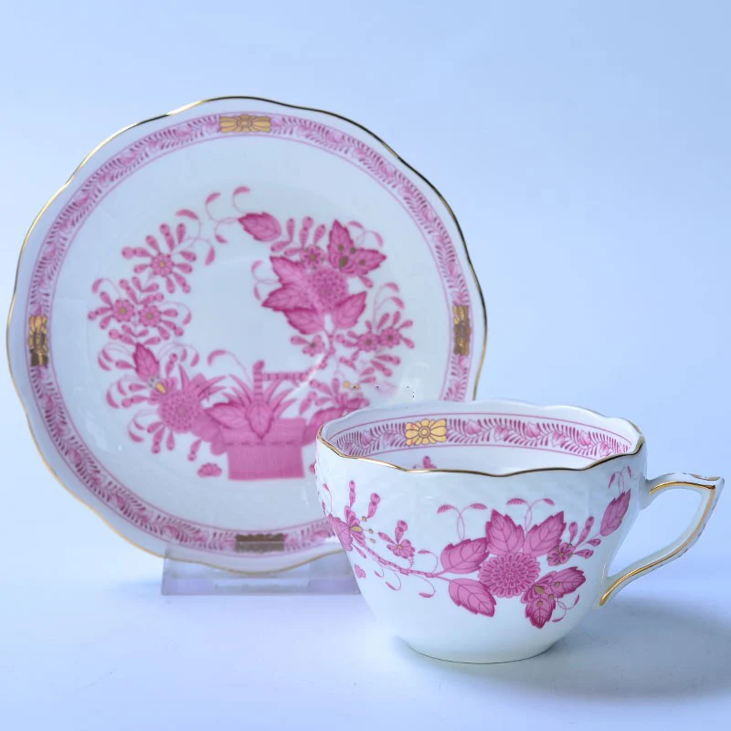 Classical Cup and Saucer Flowe - Coffee Tea Gift Basket 评论和价格