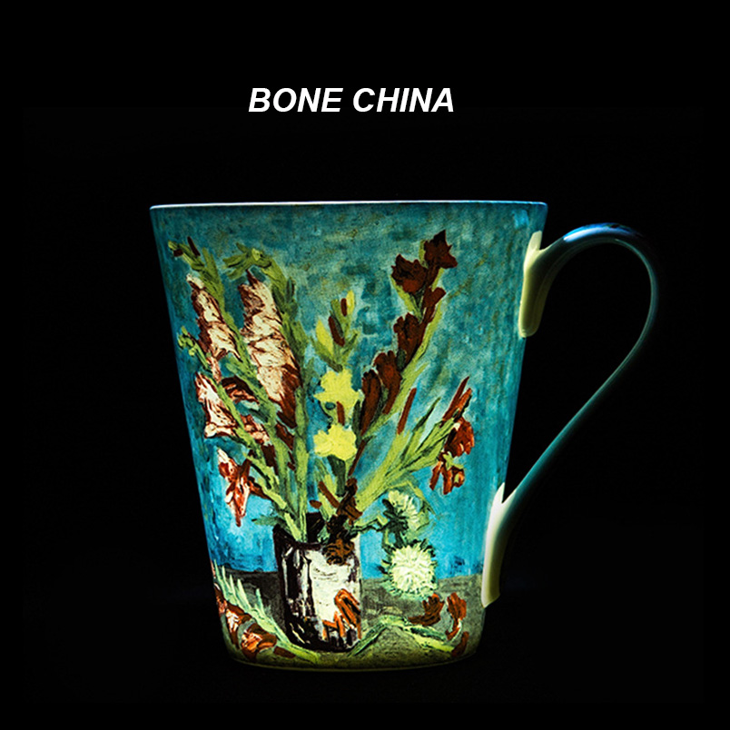 5 Pcs Set Bone China Van Gogh  - Coffee Tea Van 评论和价格