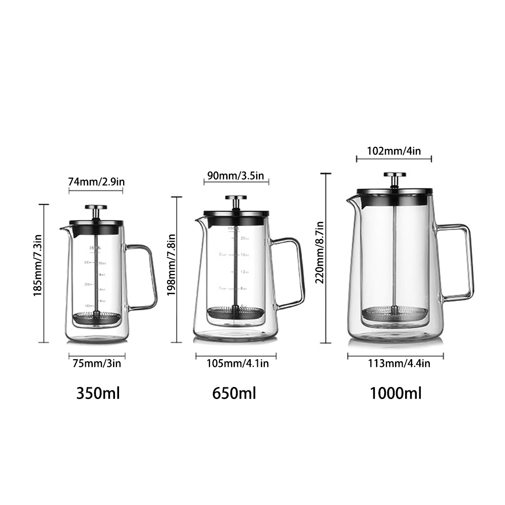 Double Layers French Press Pot - French Press Coffee & Tea 评论和价格