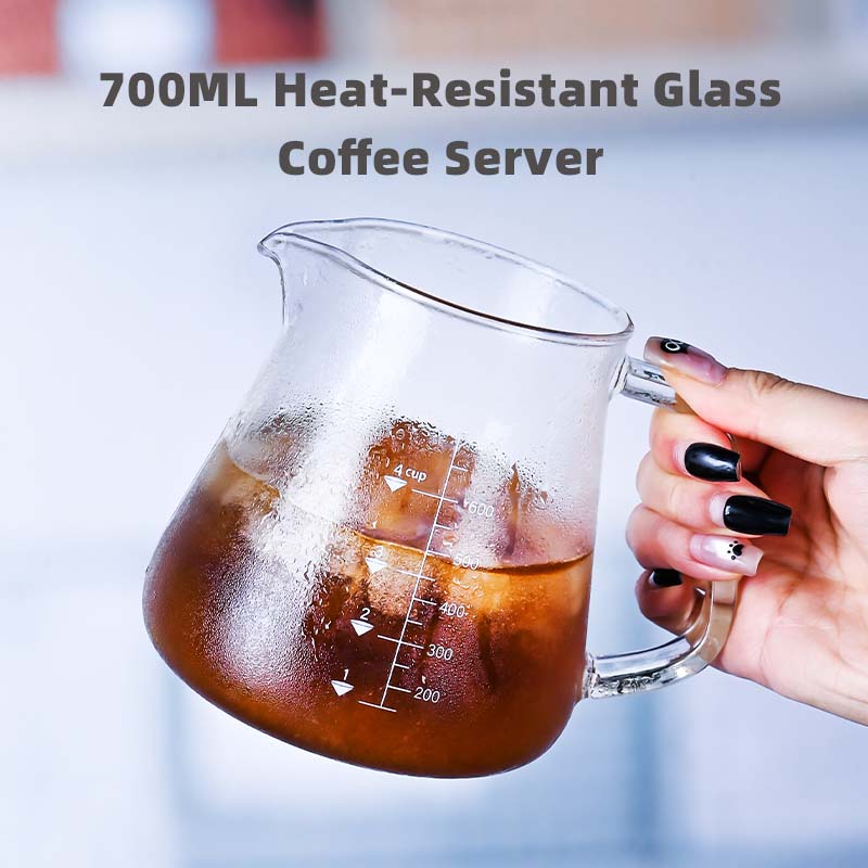New High Borosilicate 700ml  G - Coffee Tea Pots 评论和价格