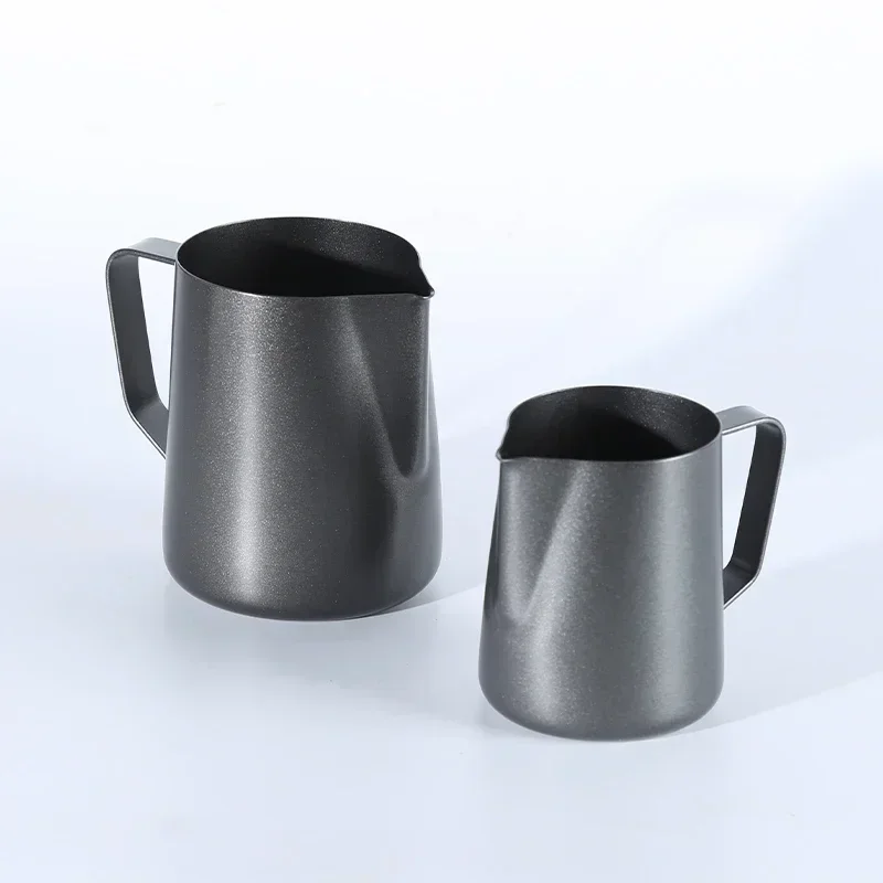 Thick Black 350/600ml Latte Ar - Barista Milk Jug 评论和价格