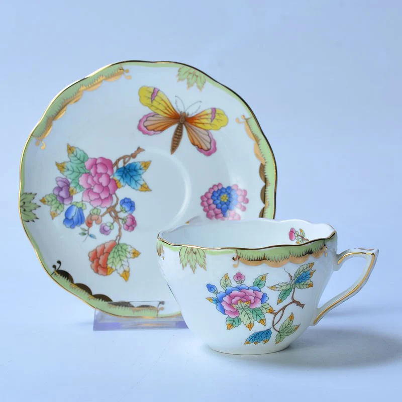 Classical Cup and Saucer Flowe - Coffee Tea Gift Basket 评论和价格