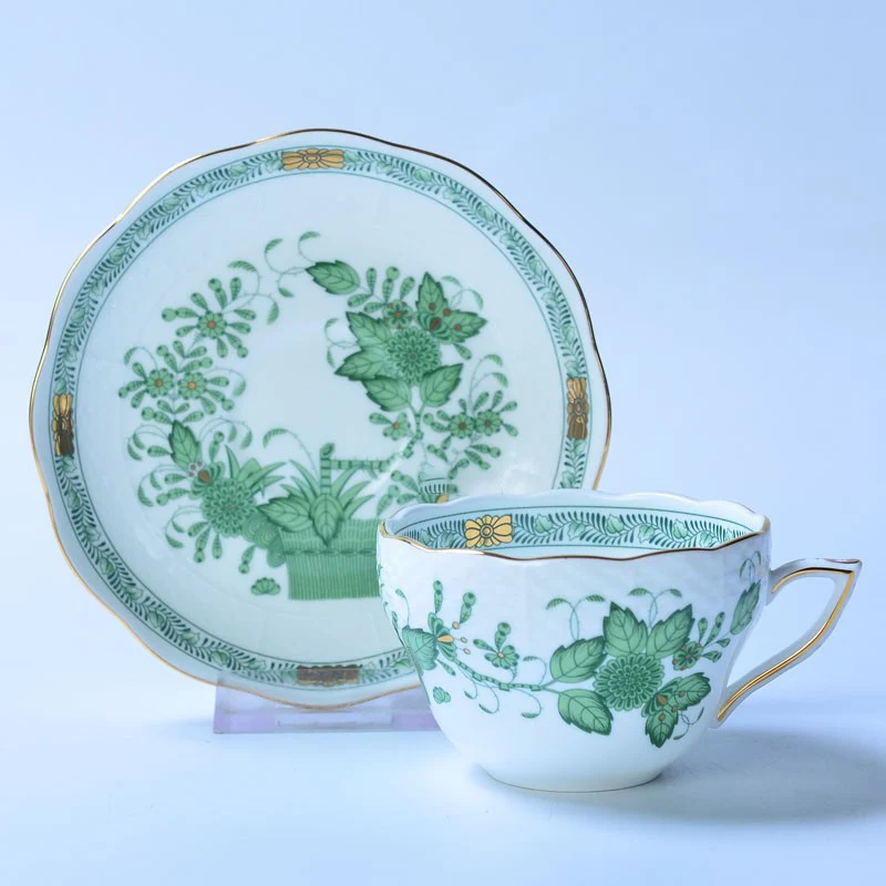 Classical Cup and Saucer Flowe - Coffee Tea Gift Basket 评论和价格