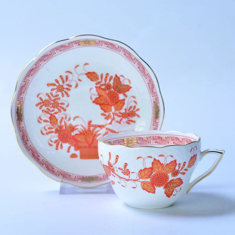 Classical Cup and Saucer Flowe - Coffee Tea Gift Basket 评论和价格