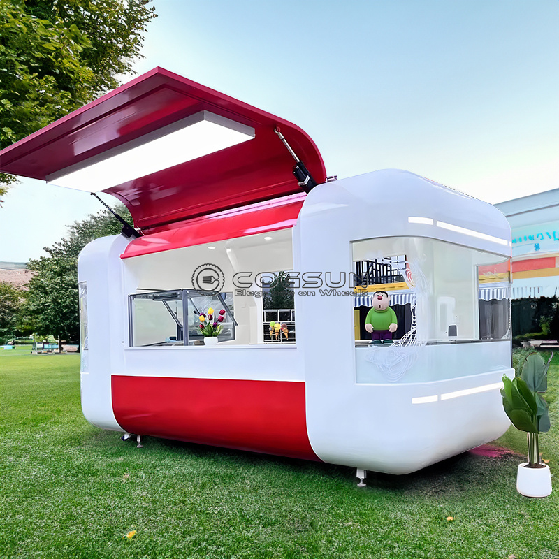 Street Mobile Food Trailer Piz - Coffee Tea Van 评论和价格