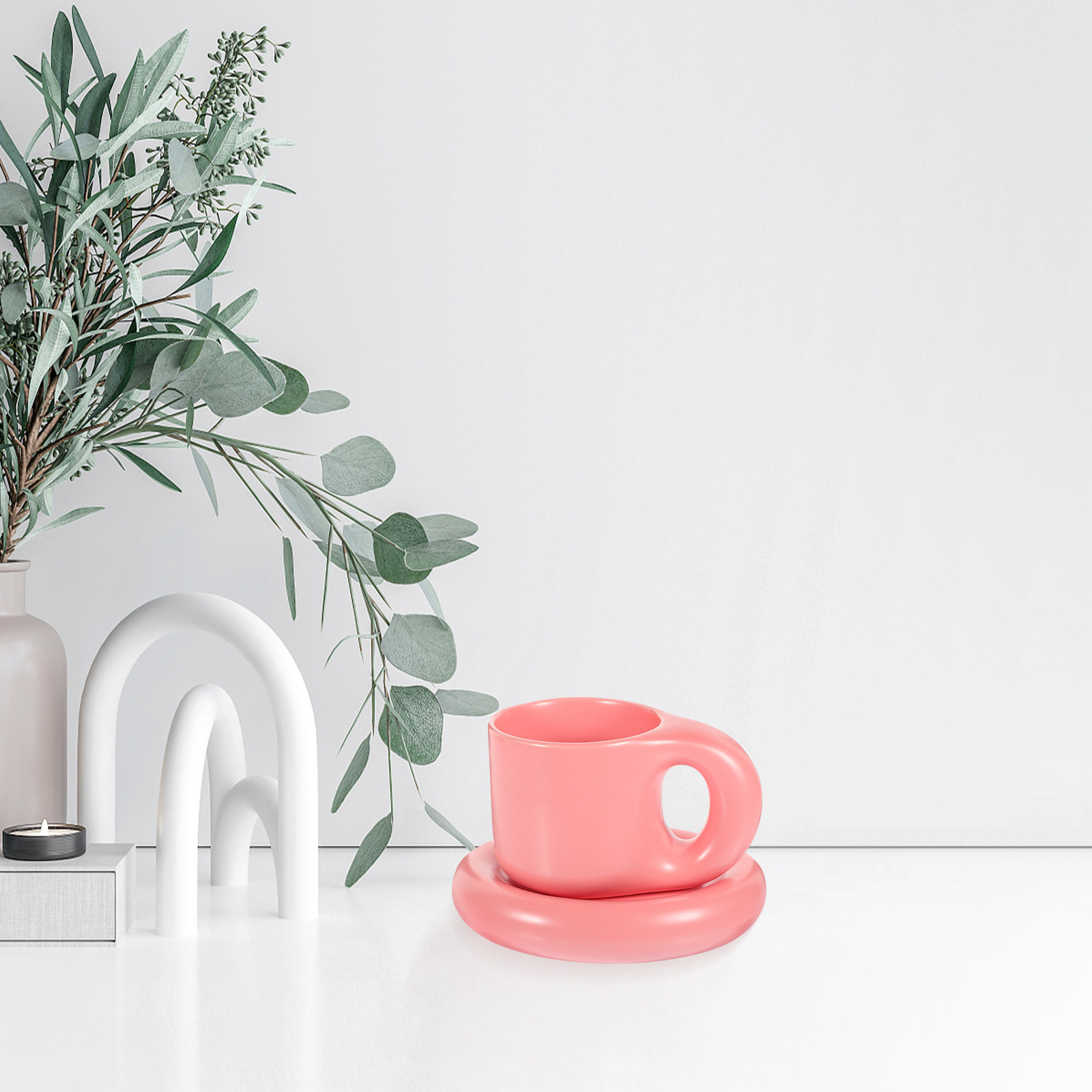 Ceramic Coffee Cup Set Retro H - Coffee Tea Drink 评论和价格