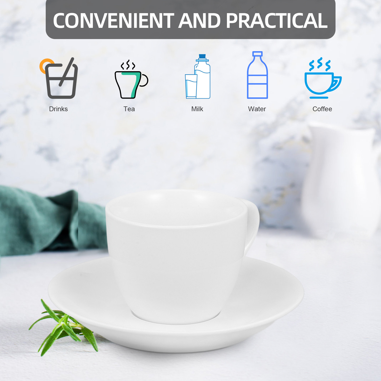 1Set Ceramic Coffee Cup Set wi - Coffee Tea Drink 评论和价格
