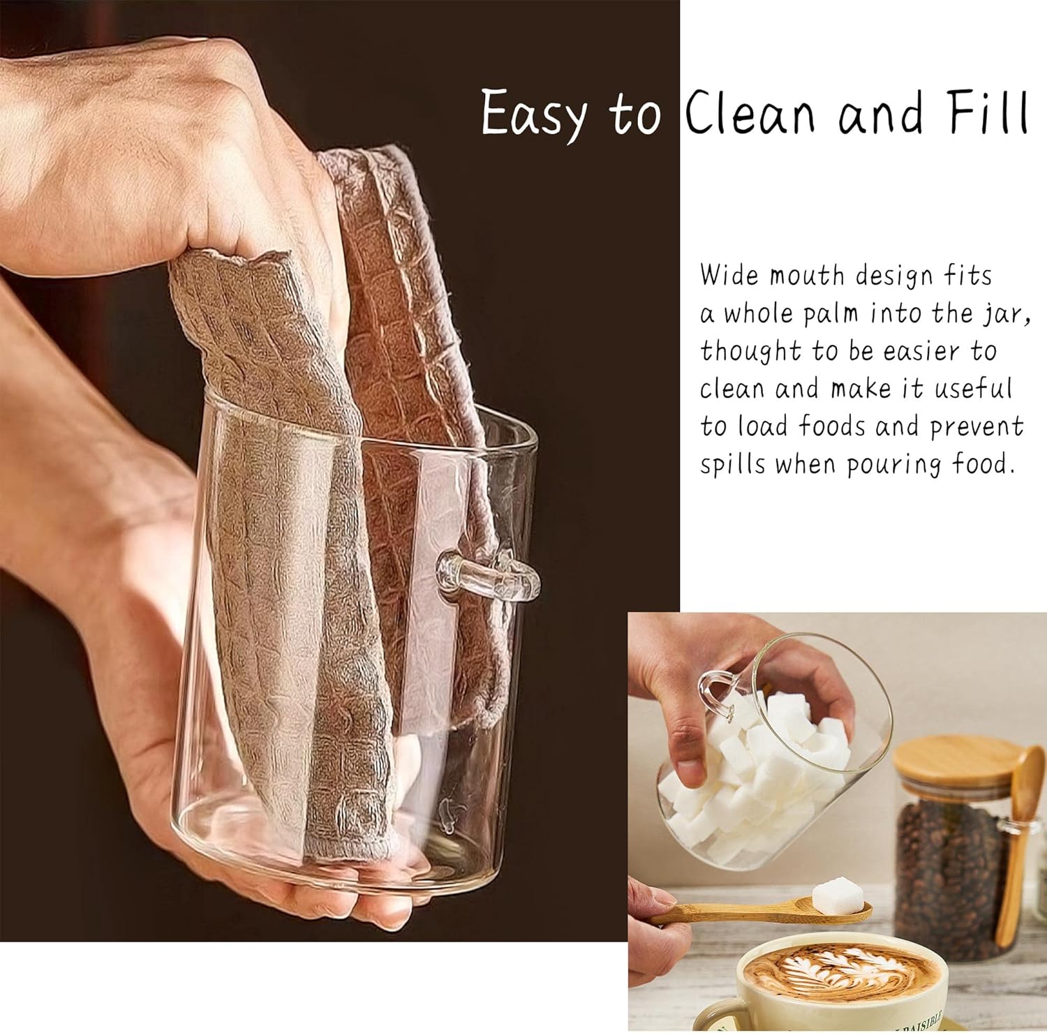 2 Pack 15oz Glass Sugar Contai - Coffee And Tea Glass 评论和价格
