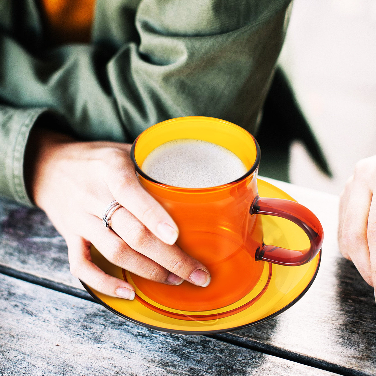 1Set Glass Coffee Cup Simple E - Coffee Tea Drink 评论和价格