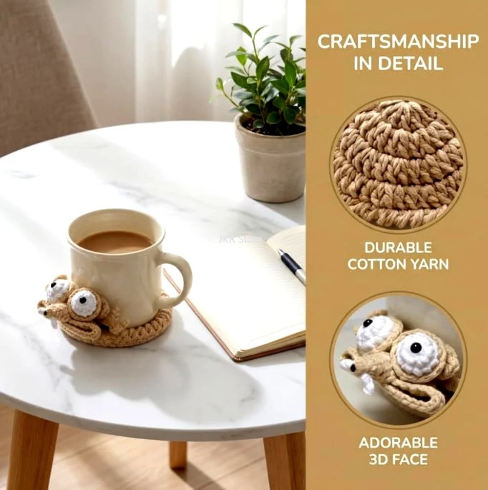 Animal Crochet Cup Coaster Han - Coffee Tea Station 评论和价格