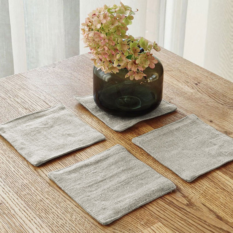 Double Layer 100% Linen Placem - Coffee Tea Station 评论和价格