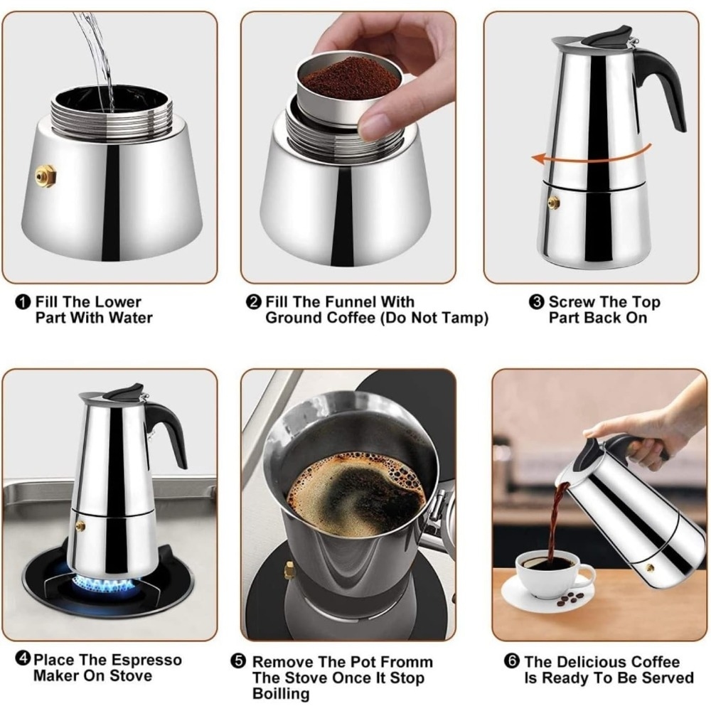 Mocha Coffee Pots Stainless St - Coffee Tea Pots 评论和价格