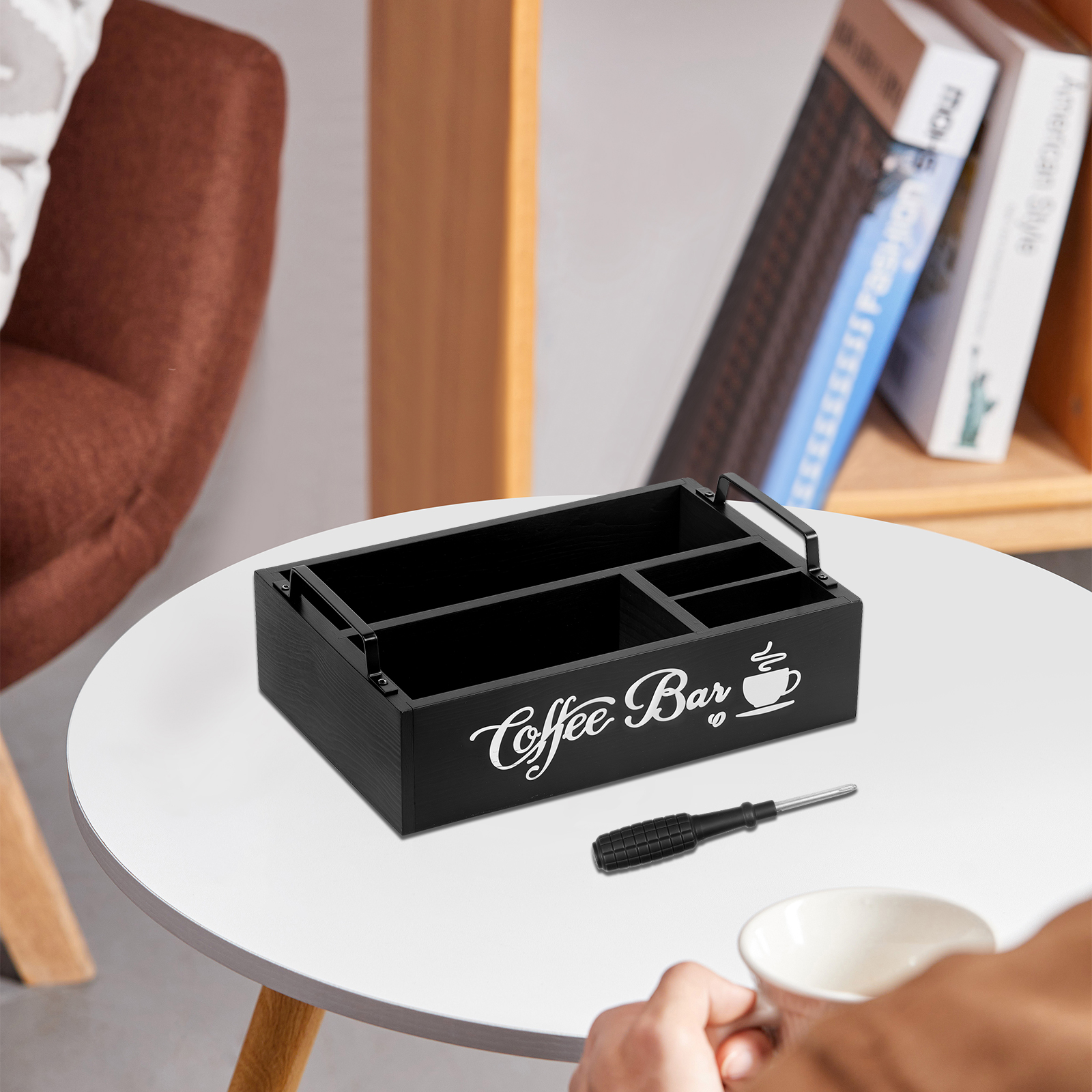 Wooden Coffee Rack Portable De - Coffee Tea Station 评论和价格