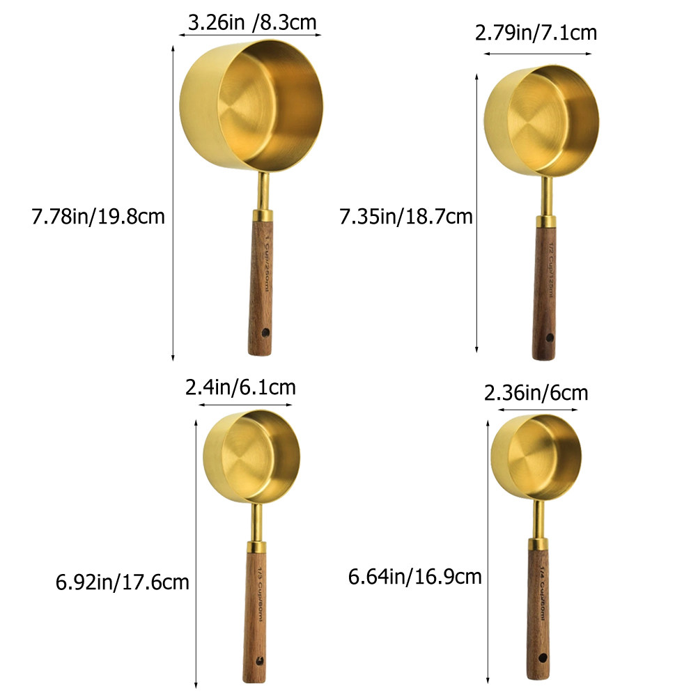 4Pcs Stainless Steel Measuring - Coffee Tea And Sugar Set 评论和价格