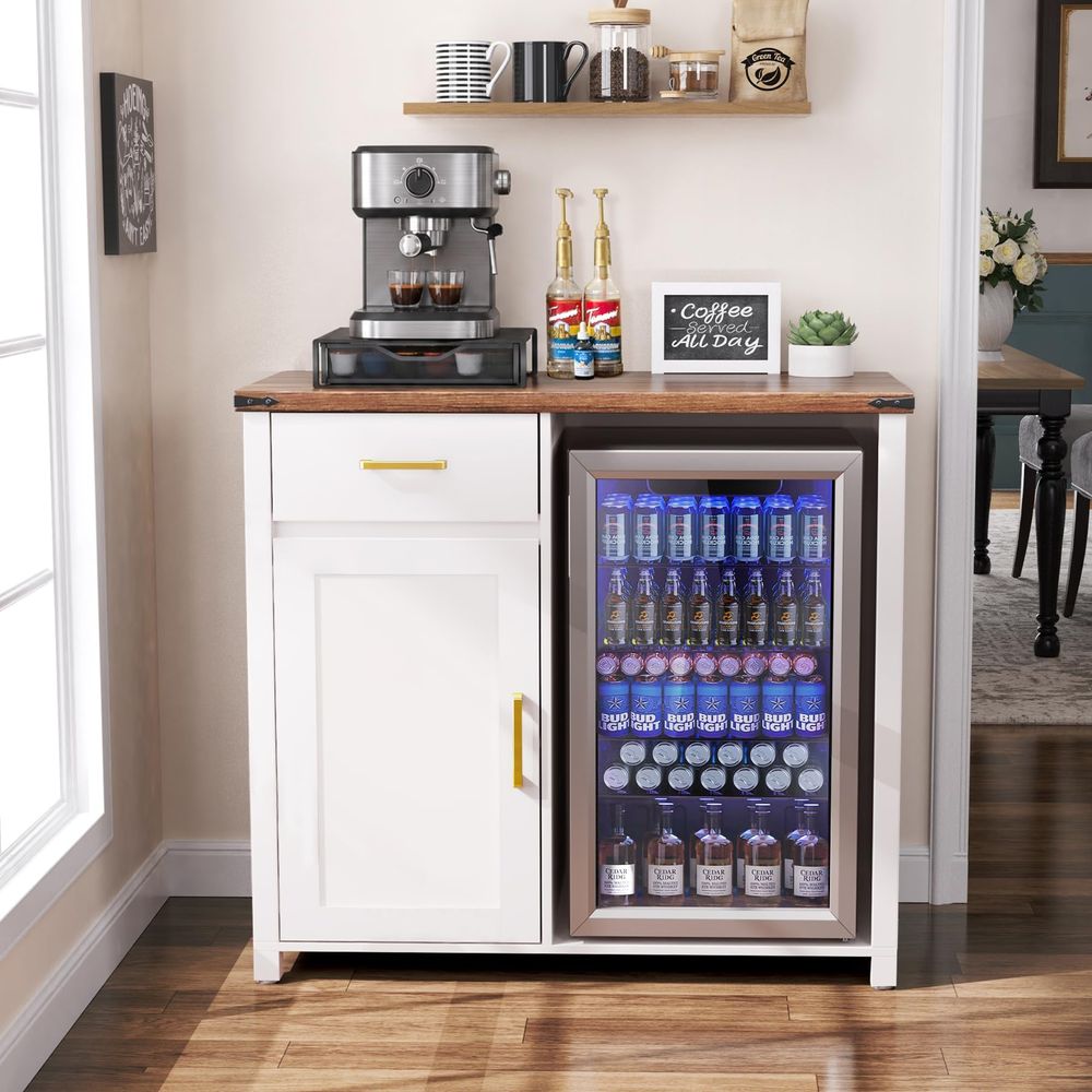 Coffee Bar with Mini Fridge Sp - Coffee & Tea Garden Lincoln Menu 评论和价格